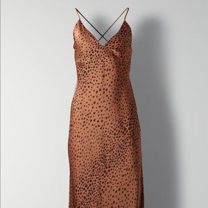 Aritzia Wilfred Only Slip Dress Bronze Size L